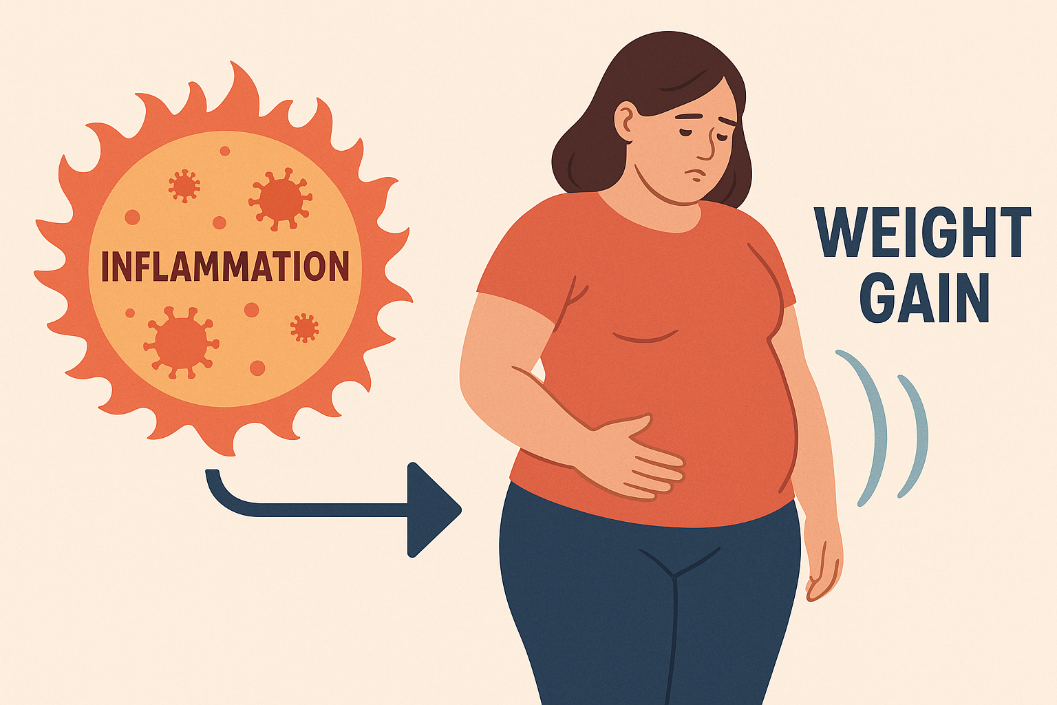 Inflammation causes weight gain