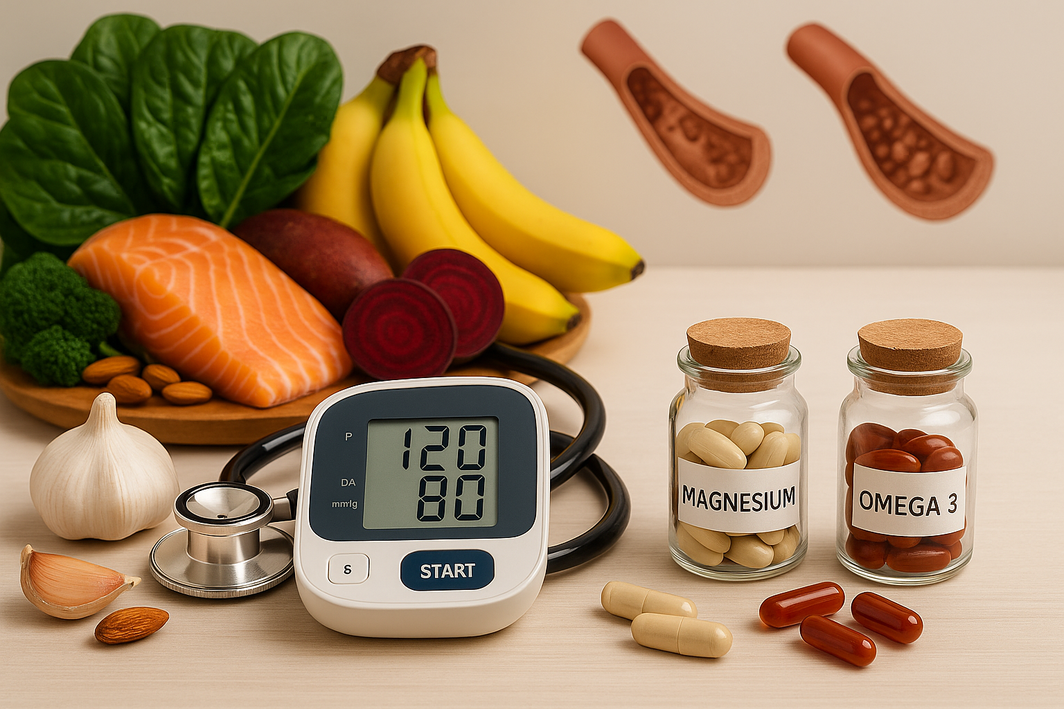 Foods and Supplements that lower blood pressure